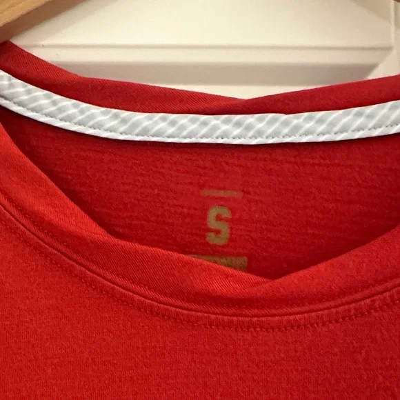 Tracksmith Harrier Long Sleeve Top in Scarlet - Picture 3 of 3